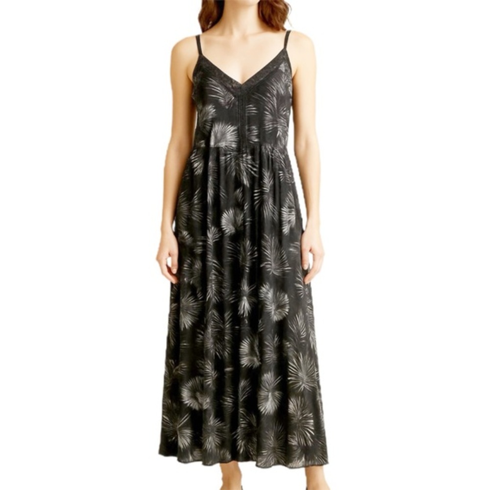 Black and White Floral Maxi Dress